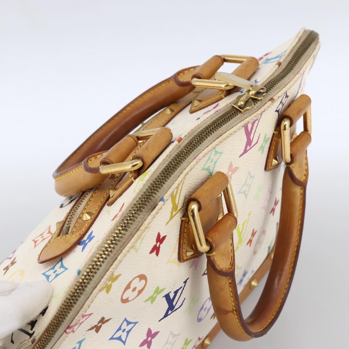 LOUIS VUITTON Monogram Multicolor Alma Hand Bag White M92647 LV Auth LNZ460