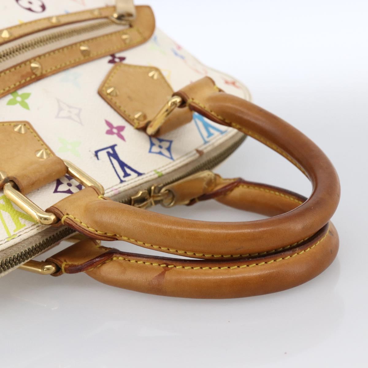 LOUIS VUITTON Monogram Multicolor Alma Hand Bag White M92647 LV Auth LNZ460