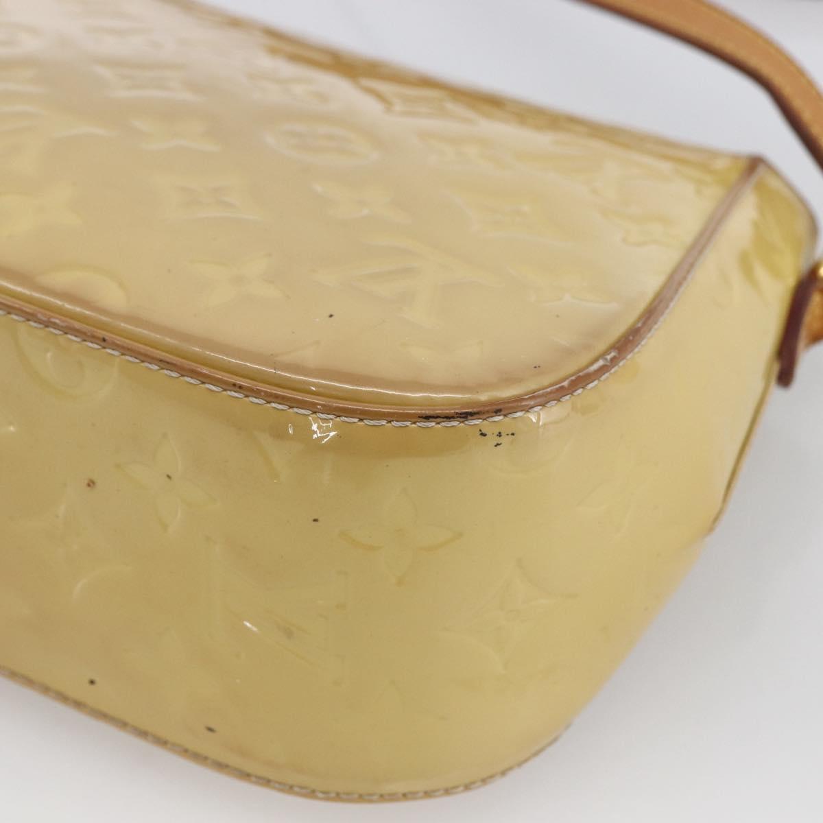 LOUIS VUITTON Monogram Vernis Bell Flower PM Bag Broncorail M91703 Auth LNZ464