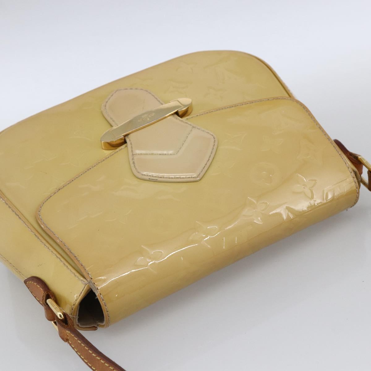LOUIS VUITTON Monogram Vernis Bell Flower PM Bag Broncorail M91703 Auth LNZ464