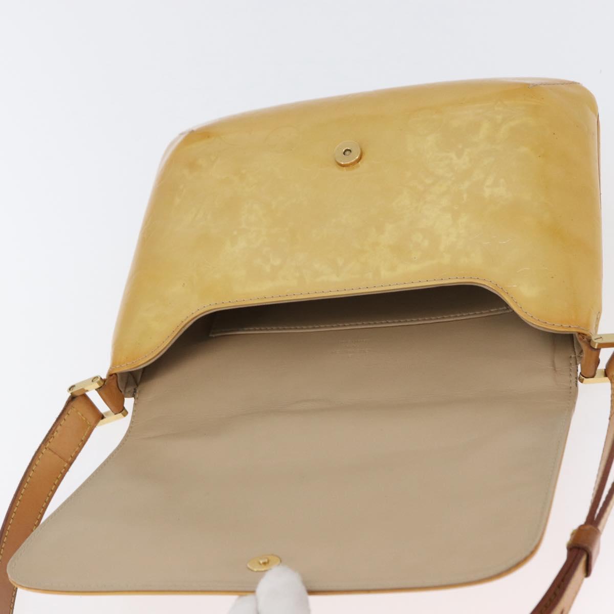 LOUIS VUITTON Monogram Vernis Thompson Street Bag Beige M91301 LV Auth LNZ465