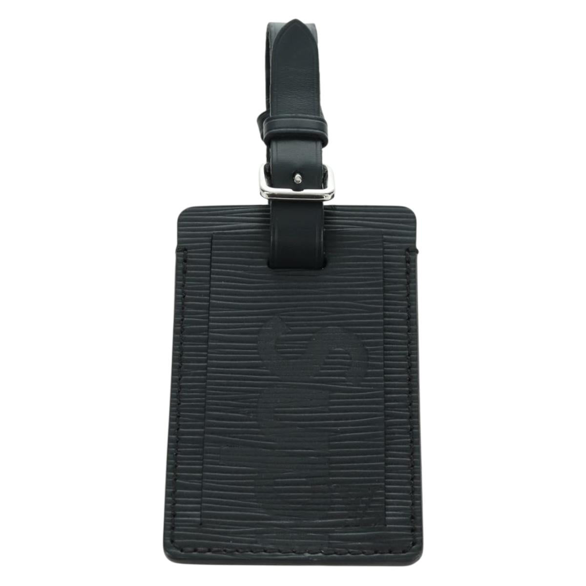 LOUIS VUITTON Epi LV × Supreme Name Tag Black M67726 LV Auth LNZ468M