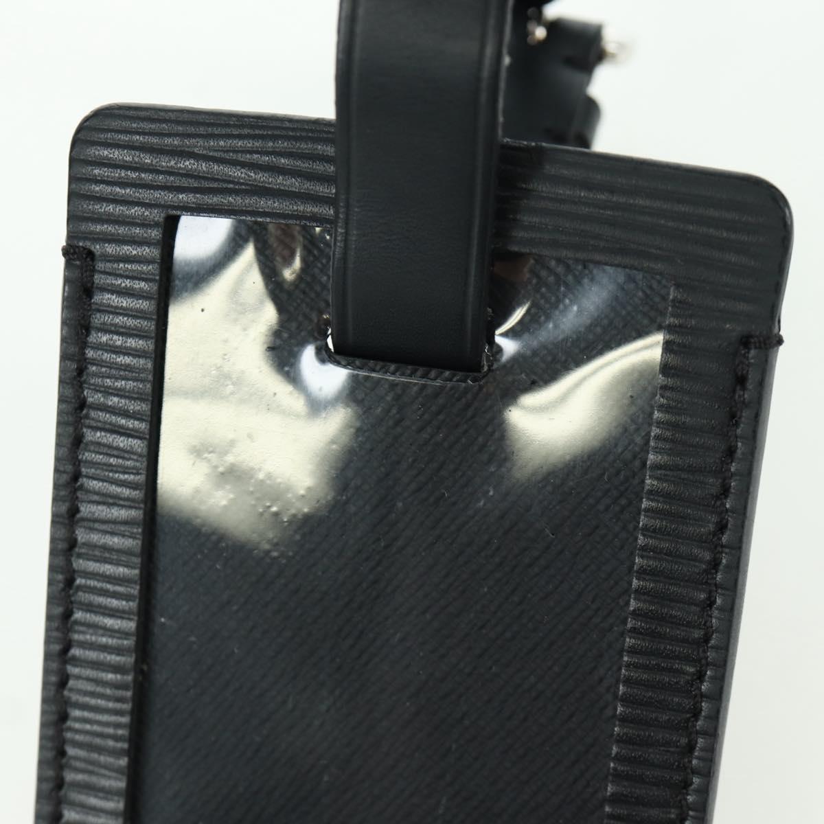 LOUIS VUITTON Epi LV × Supreme Name Tag Black M67726 LV Auth LNZ468M