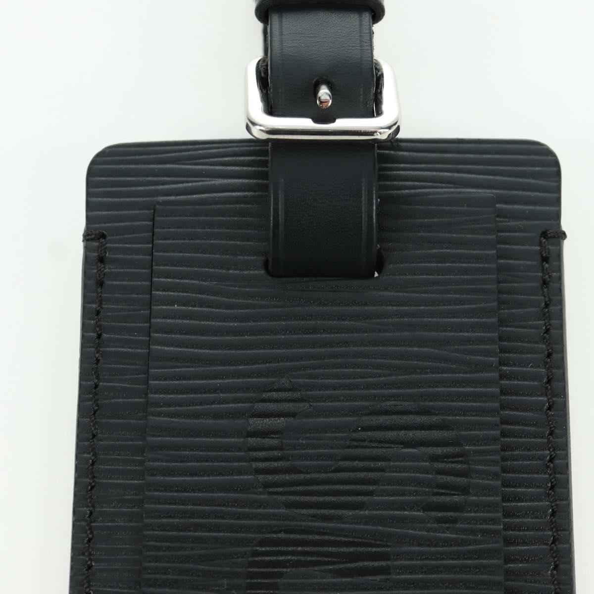 LOUIS VUITTON Epi LV × Supreme Name Tag Black M67726 LV Auth LNZ468M