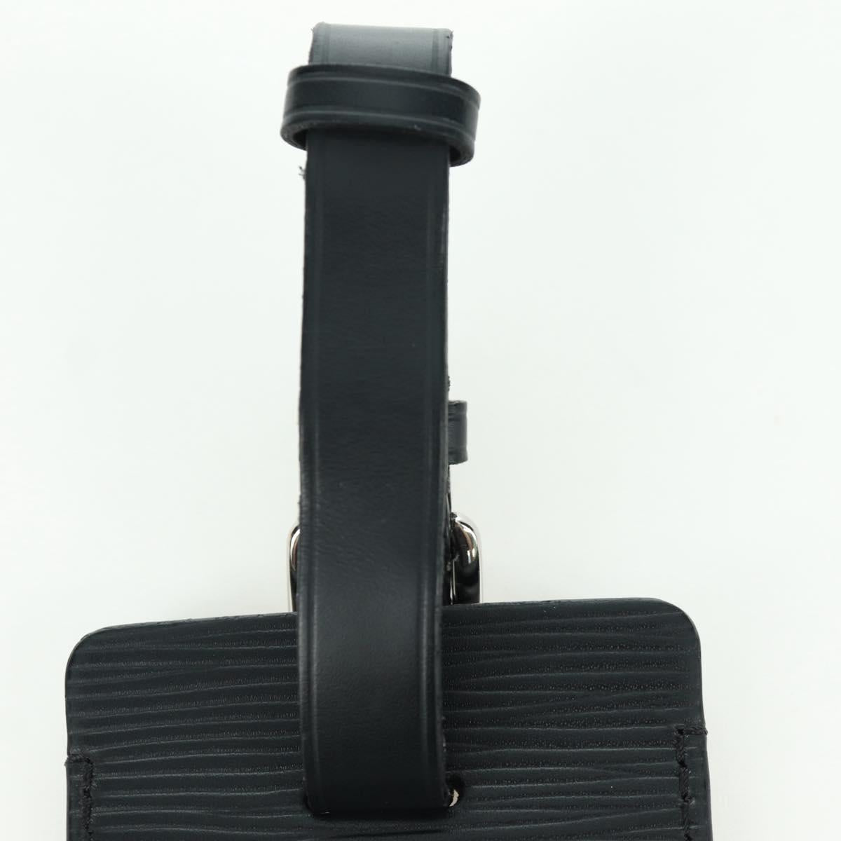 LOUIS VUITTON Epi LV × Supreme Name Tag Black M67726 LV Auth LNZ468M