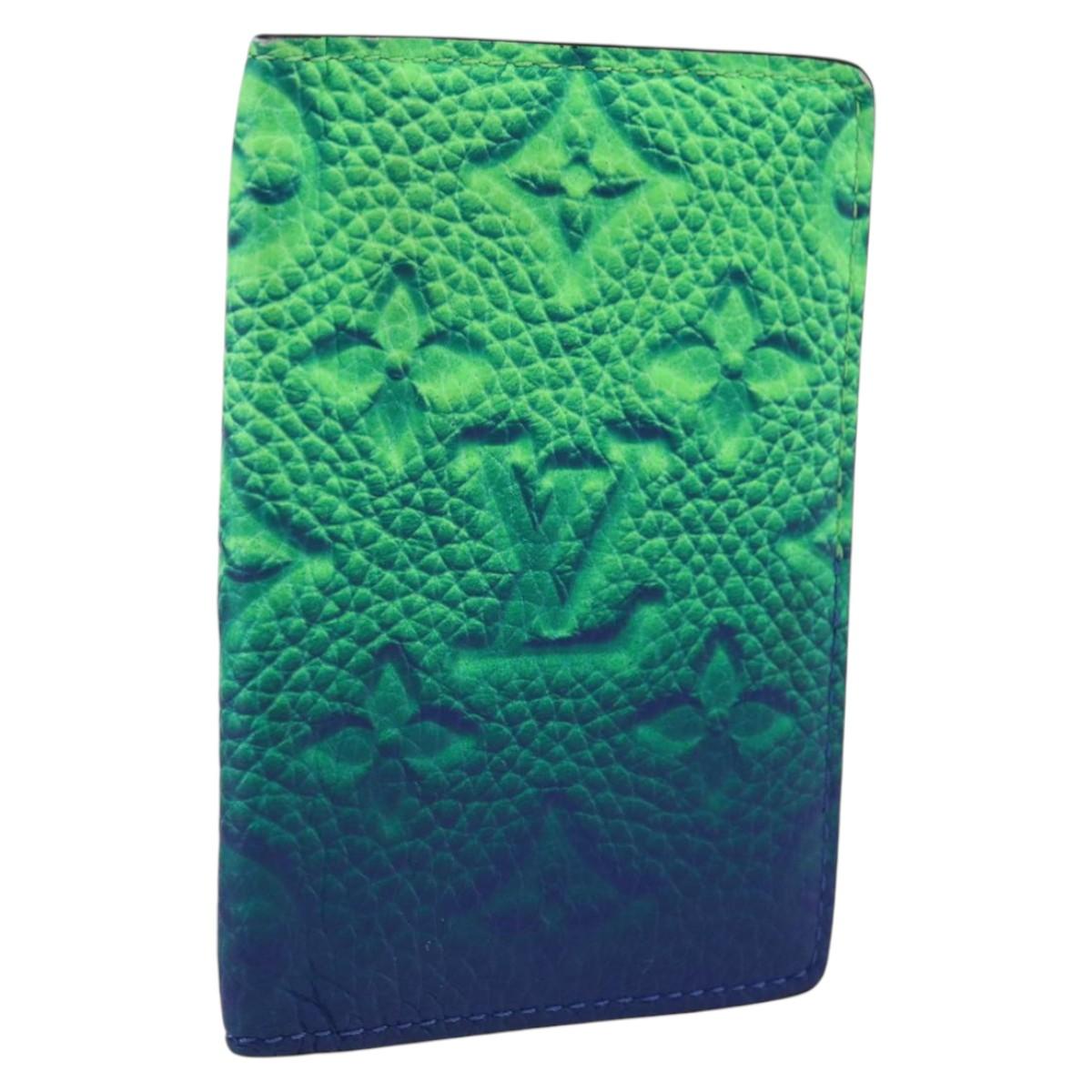 LOUIS VUITTON Taurillon Clemence Organizer Depoche NM M81258 Auth LNZ472SAM