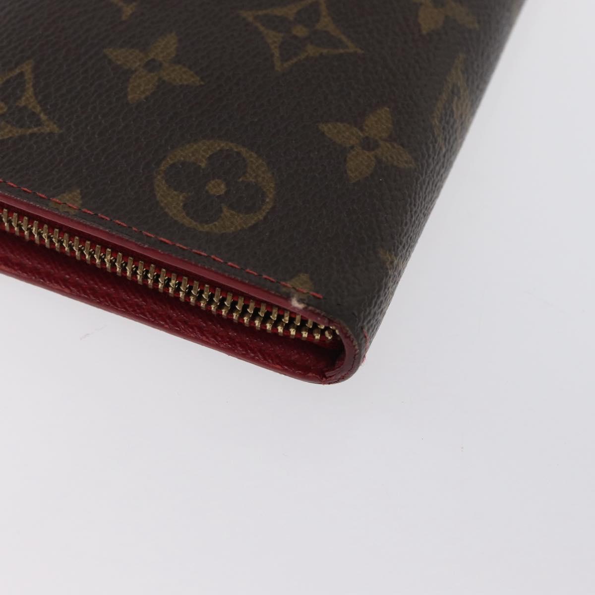 LOUIS VUITTON Monogram Cherry Porte Monnaie Zip Long Wallet M95006 Auth LNZ473