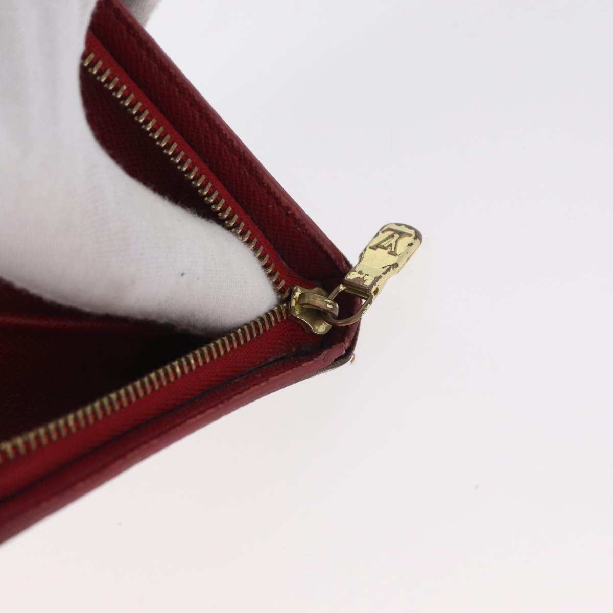 LOUIS VUITTON Monogram Cherry Porte Monnaie Zip Long Wallet M95006 Auth LNZ473