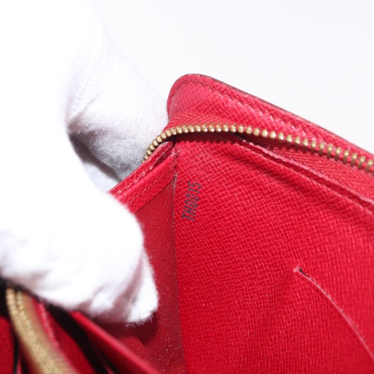 LOUIS VUITTON Monogram Cherry Porte Monnaie Zip Long Wallet M95006 Auth LNZ473