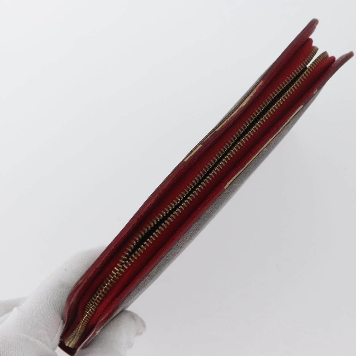 LOUIS VUITTON Monogram Cherry Porte Monnaie Zip Long Wallet M95006 Auth LNZ473