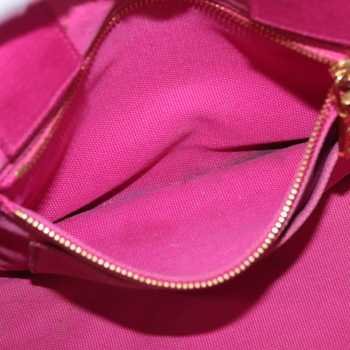 PRADA Canapa PM Hand Bag Canvas 2way Pink Gold Auth LNZ478