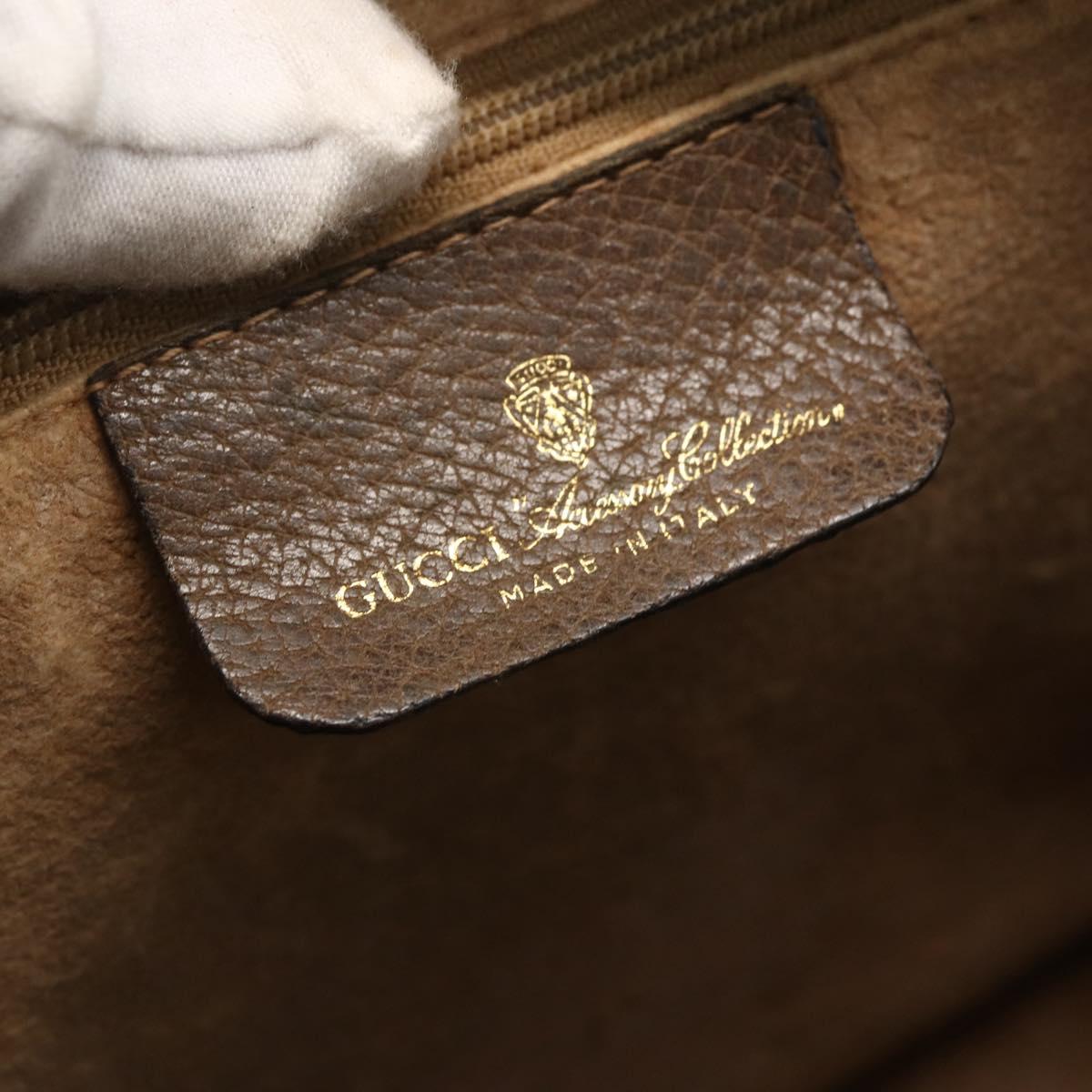 GUCCI GG Supreme Web Sherry Line Boston Bag PVC Beige Gold 58 02 007 Auth LNZ480