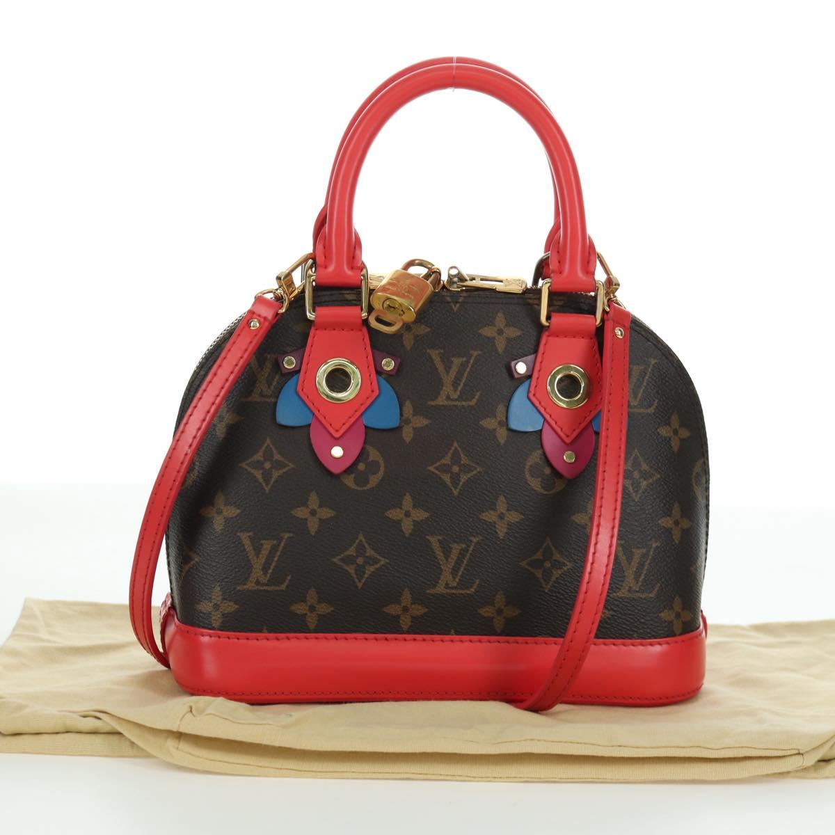 LOUIS VUITTON Monogram Totem Alma BB Hand Bag Red M41659 LV Auth LNZ513SAM