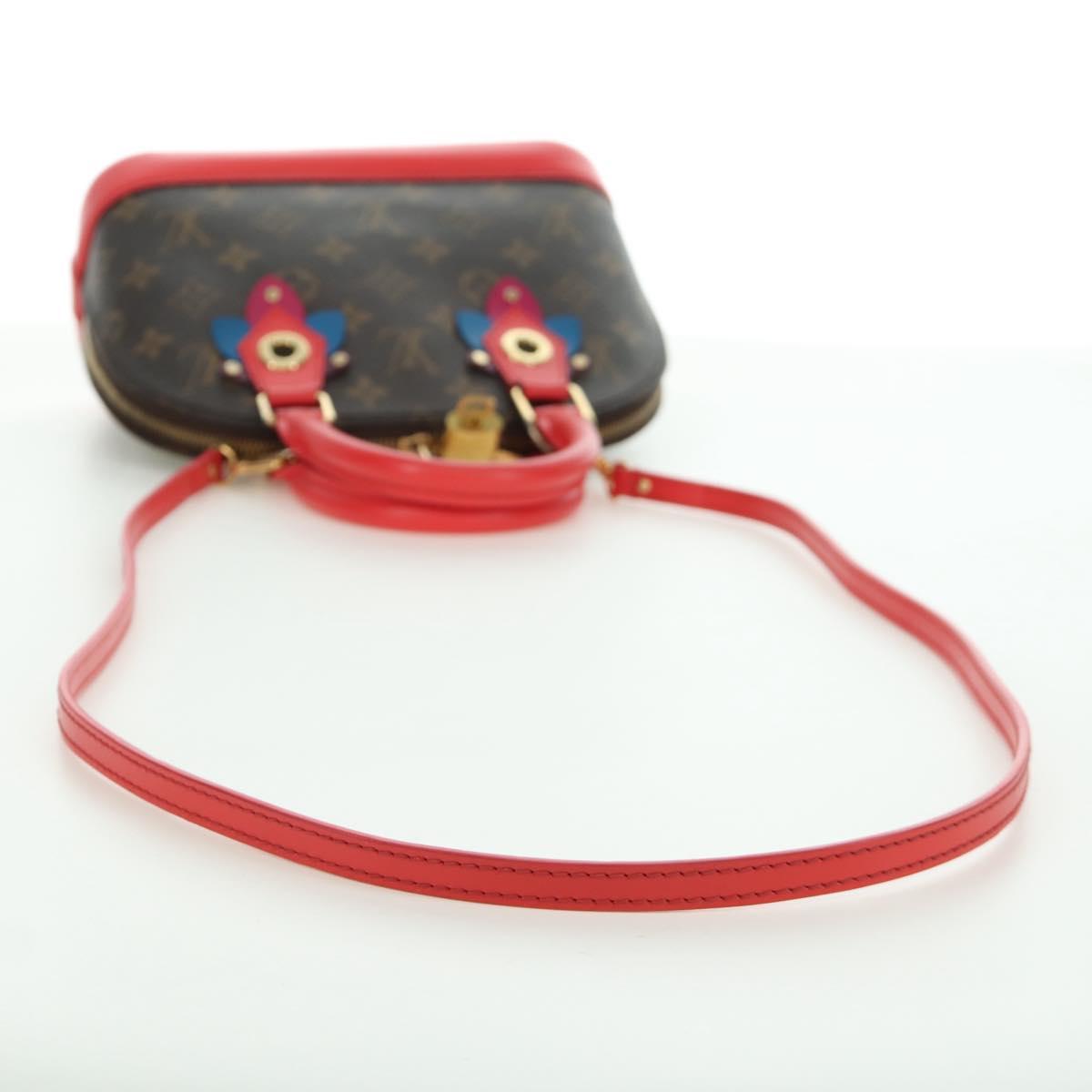 LOUIS VUITTON Monogram Totem Alma BB Hand Bag Red M41659 LV Auth LNZ513SAM
