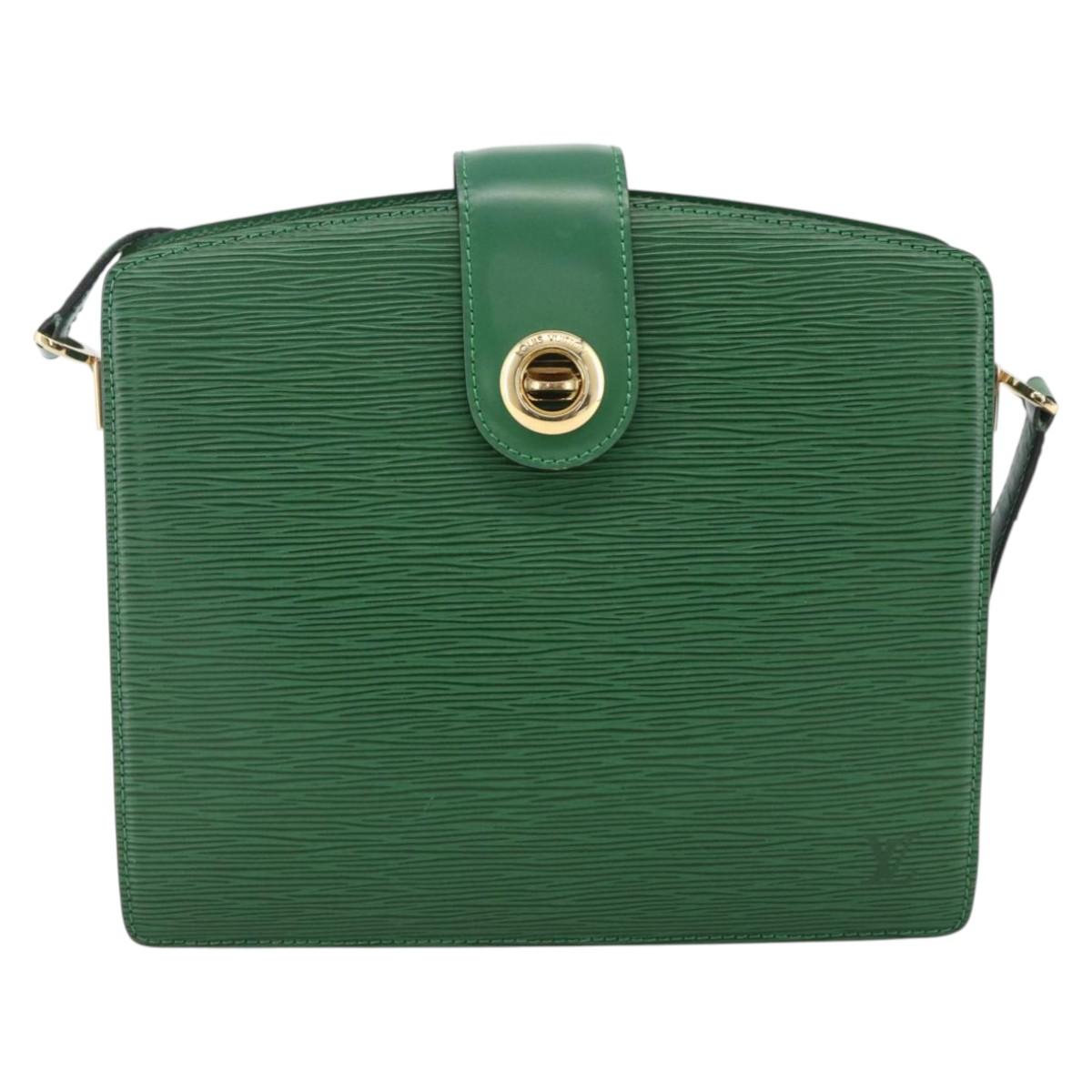 LOUIS VUITTON Epi Capuchin Shoulder Bag Green M52344 LV Auth LNZ522