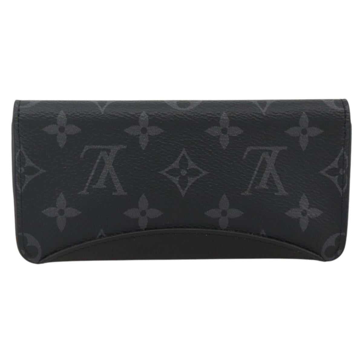 LOUIS VUITTON Monogram Eclipse Etui Lunette Woody Case GI0296 LV Auth LNZ530M