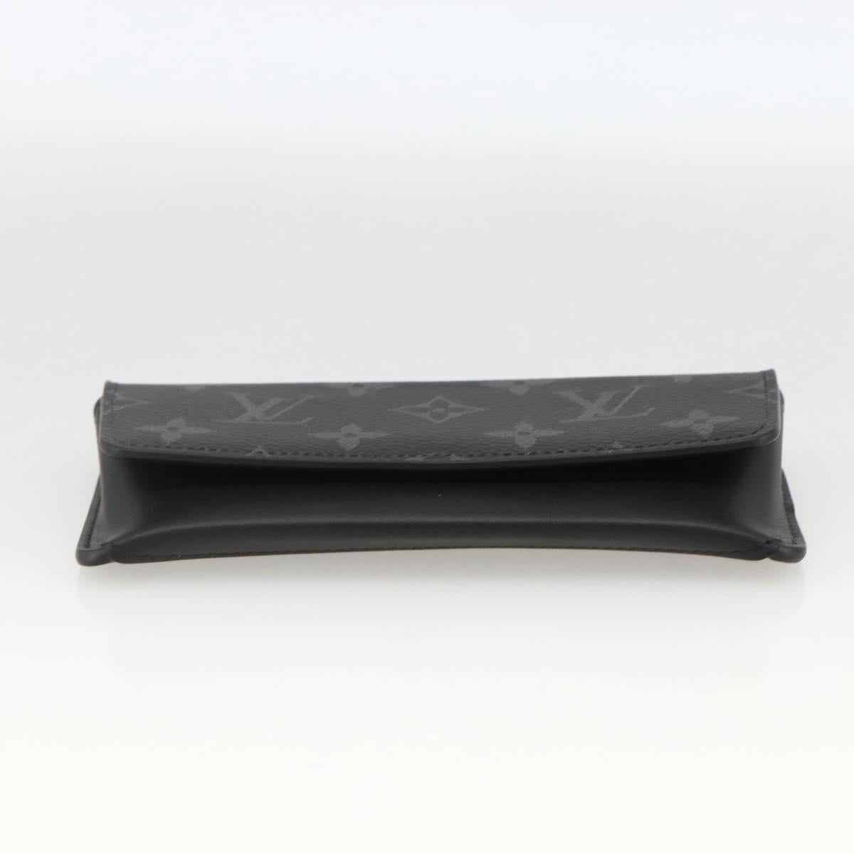 LOUIS VUITTON Monogram Eclipse Etui Lunette Woody Case GI0296 LV Auth LNZ530M