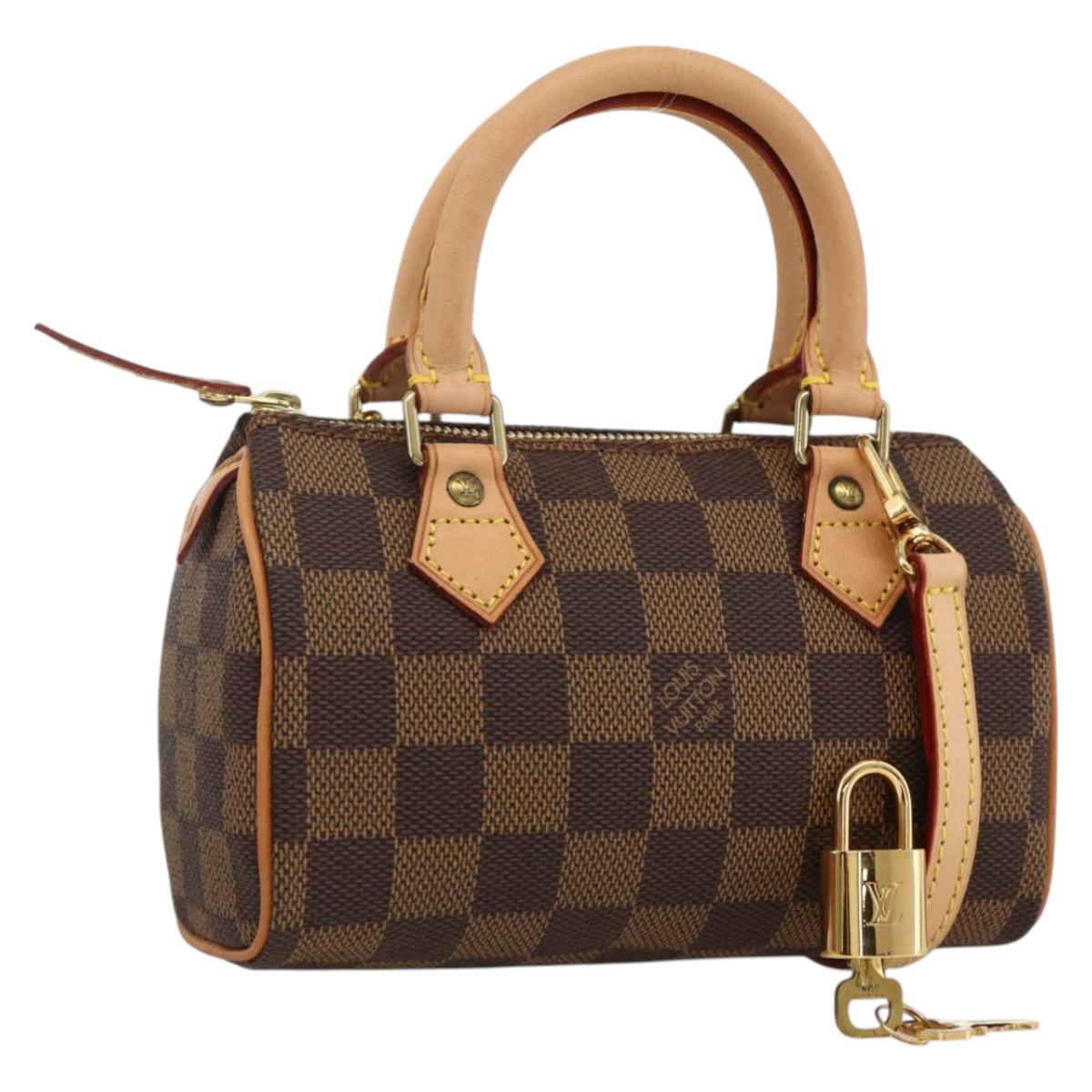 LOUIS VUITTON Damier Ebene Mini Speedy Hand Bag LV Auth LNZ532SM