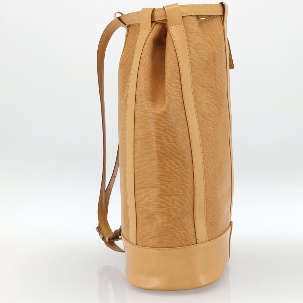 LOUIS VUITTON Epi Randonnee GM Shoulder Bag Beige LV Auth LNZ548