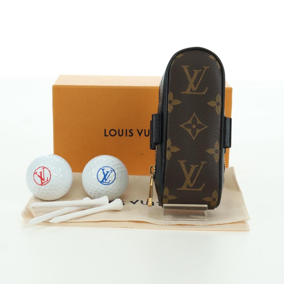LOUIS VUITTON Monogram Golf Andrews Golf Ball Case GI0826 LV Auth LNZ550M