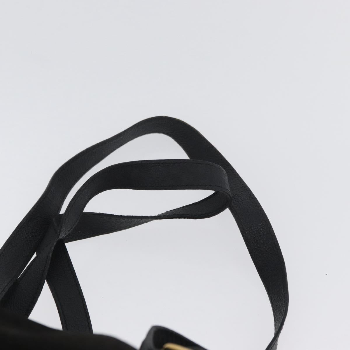 GUCCI Bamboo Backpack Leather Black Gold 003 3444 0030 Auth LNZ554