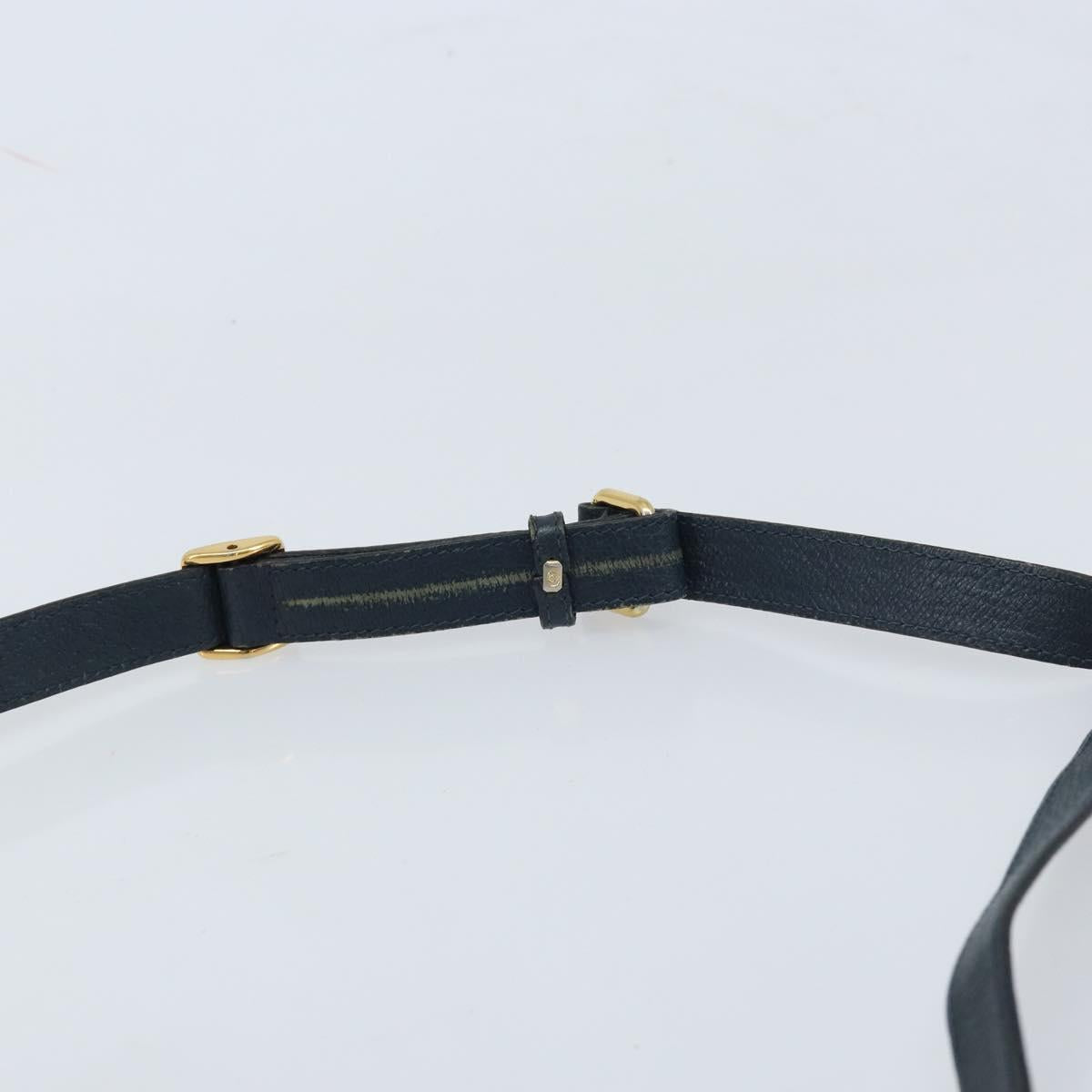 GUCCI Micro GG Supreme Sherry Line Bag PVC Navy Gold 001 113 0551 Auth LNZ556