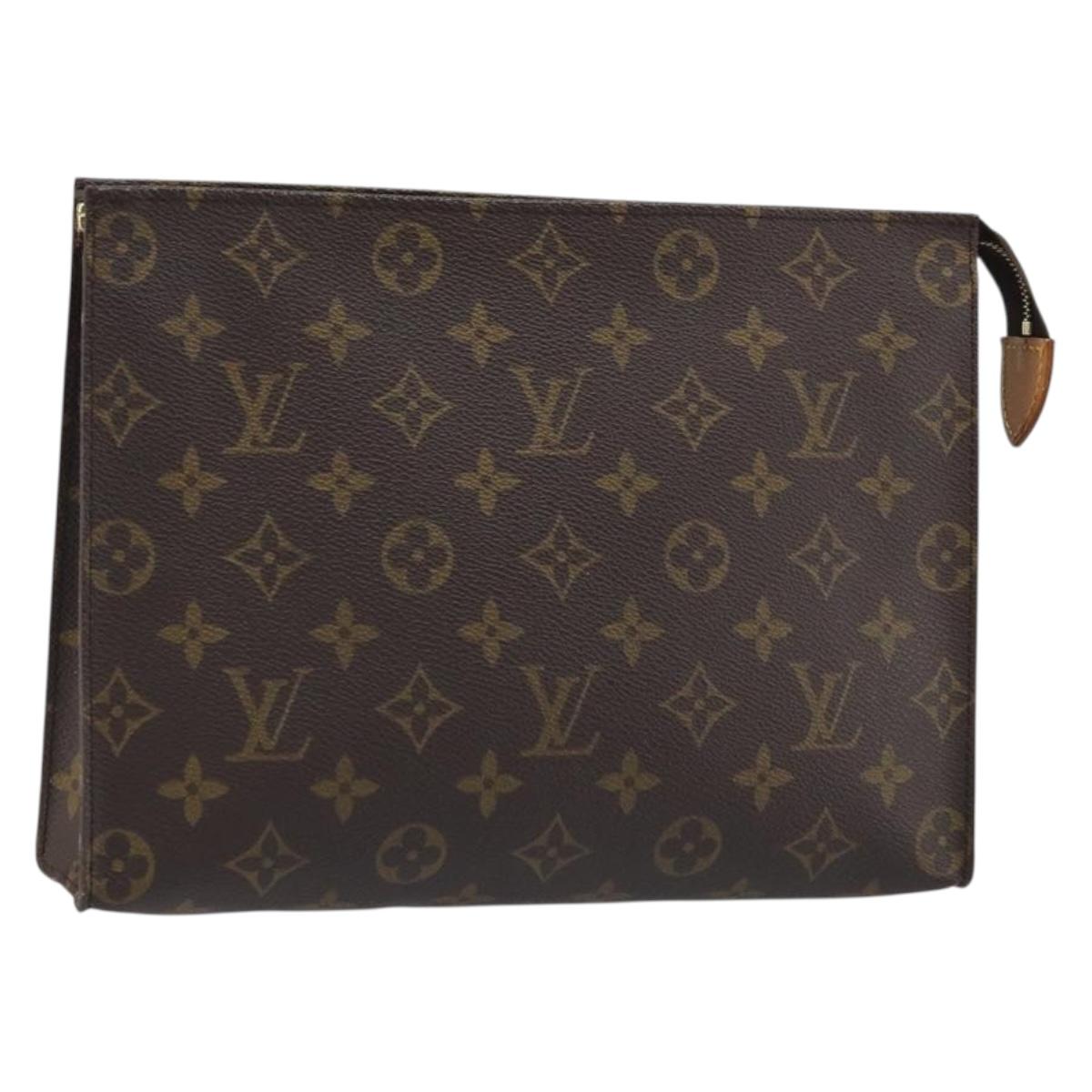LOUIS VUITTON Monogram Poche Toilette 26 Pouch M47542 LV Auth LNZ557