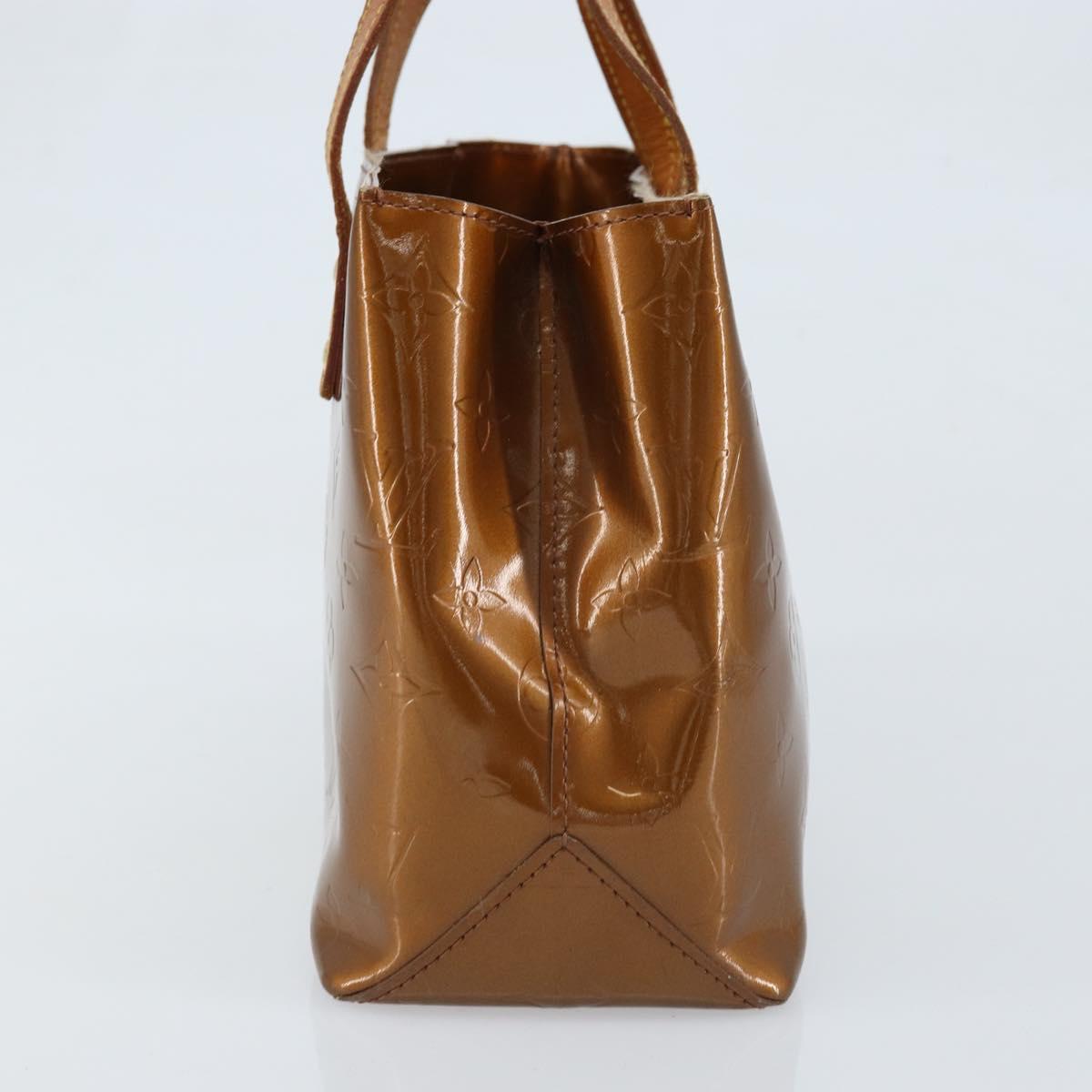 LOUIS VUITTON Monogram Vernis Reade PM Hand Bag Bronze M91146 LV Auth LNZ563