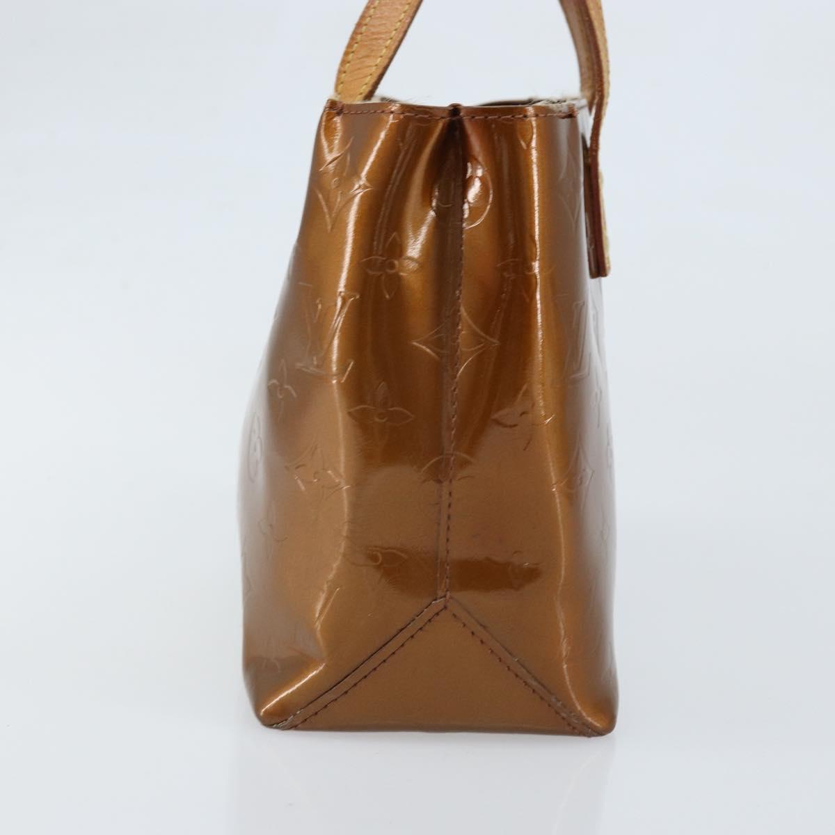 LOUIS VUITTON Monogram Vernis Reade PM Hand Bag Bronze M91146 LV Auth LNZ563