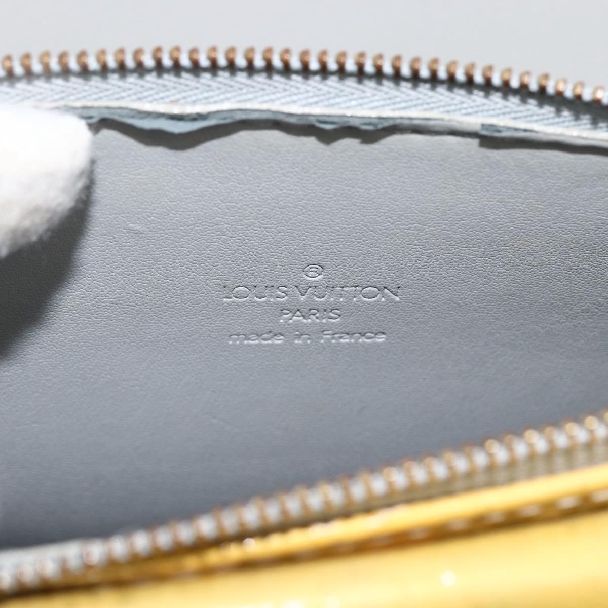 LOUIS VUITTON Monogram Vernis Motto Accessory Pouch Gris M91030 LV Auth LNZ565