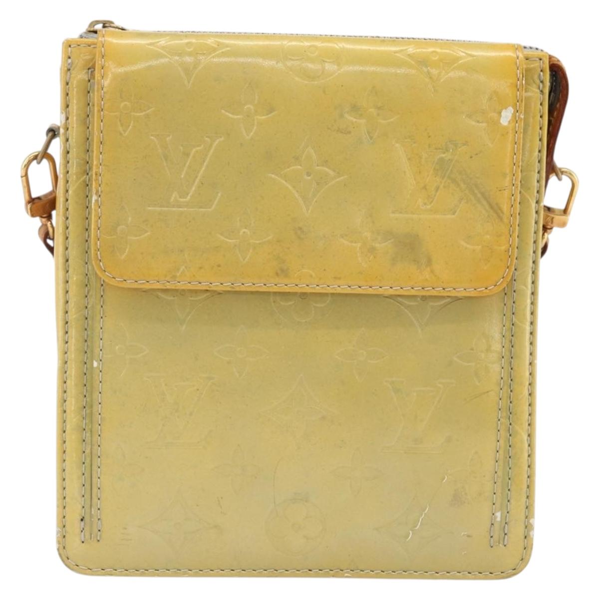 LOUIS VUITTON Monogram Vernis Motto Accessory Pouch Gris M91030 LV Auth LNZ565