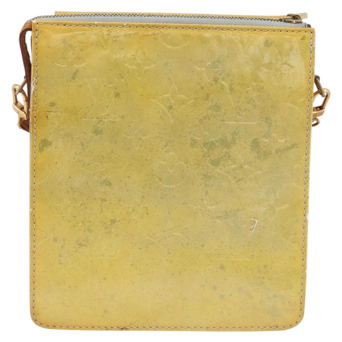 LOUIS VUITTON Monogram Vernis Motto Accessory Pouch Gris M91030 LV Auth LNZ565