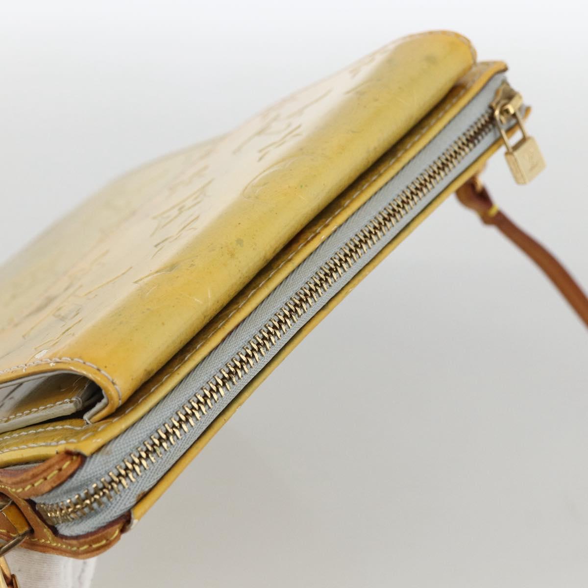 LOUIS VUITTON Monogram Vernis Motto Accessory Pouch Gris M91030 LV Auth LNZ565
