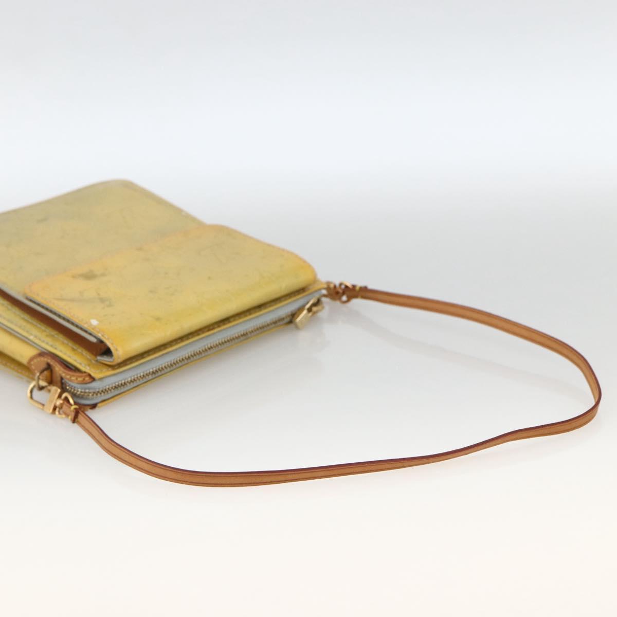 LOUIS VUITTON Monogram Vernis Motto Accessory Pouch Gris M91030 LV Auth LNZ565