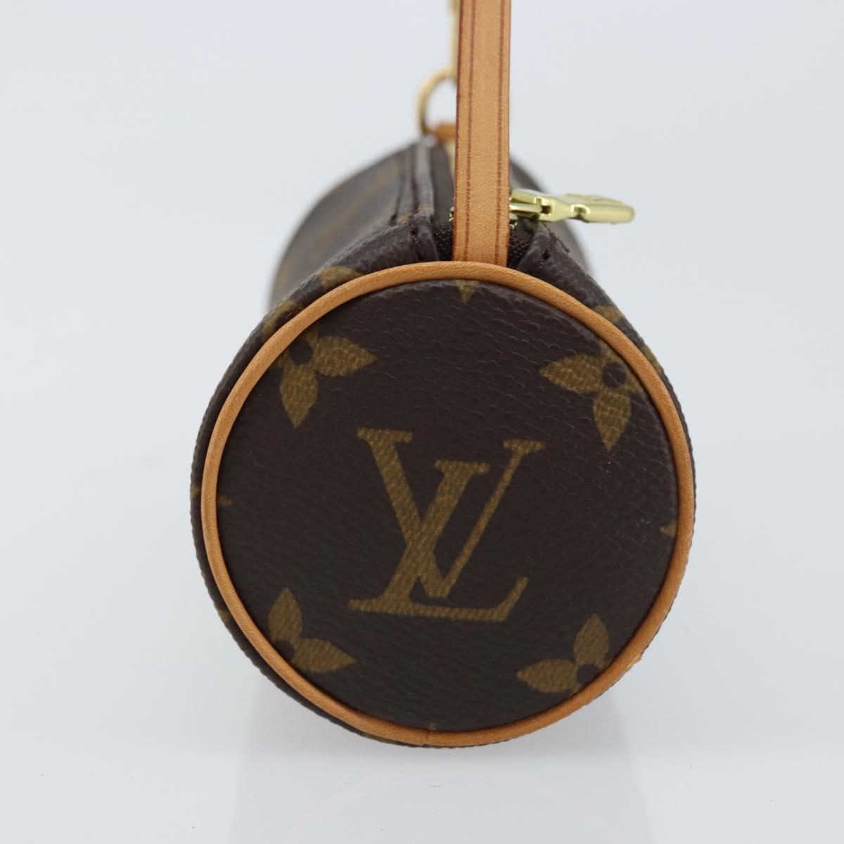 LOUIS VUITTON Monogram Papillon Pouch LV Auth LNZ579