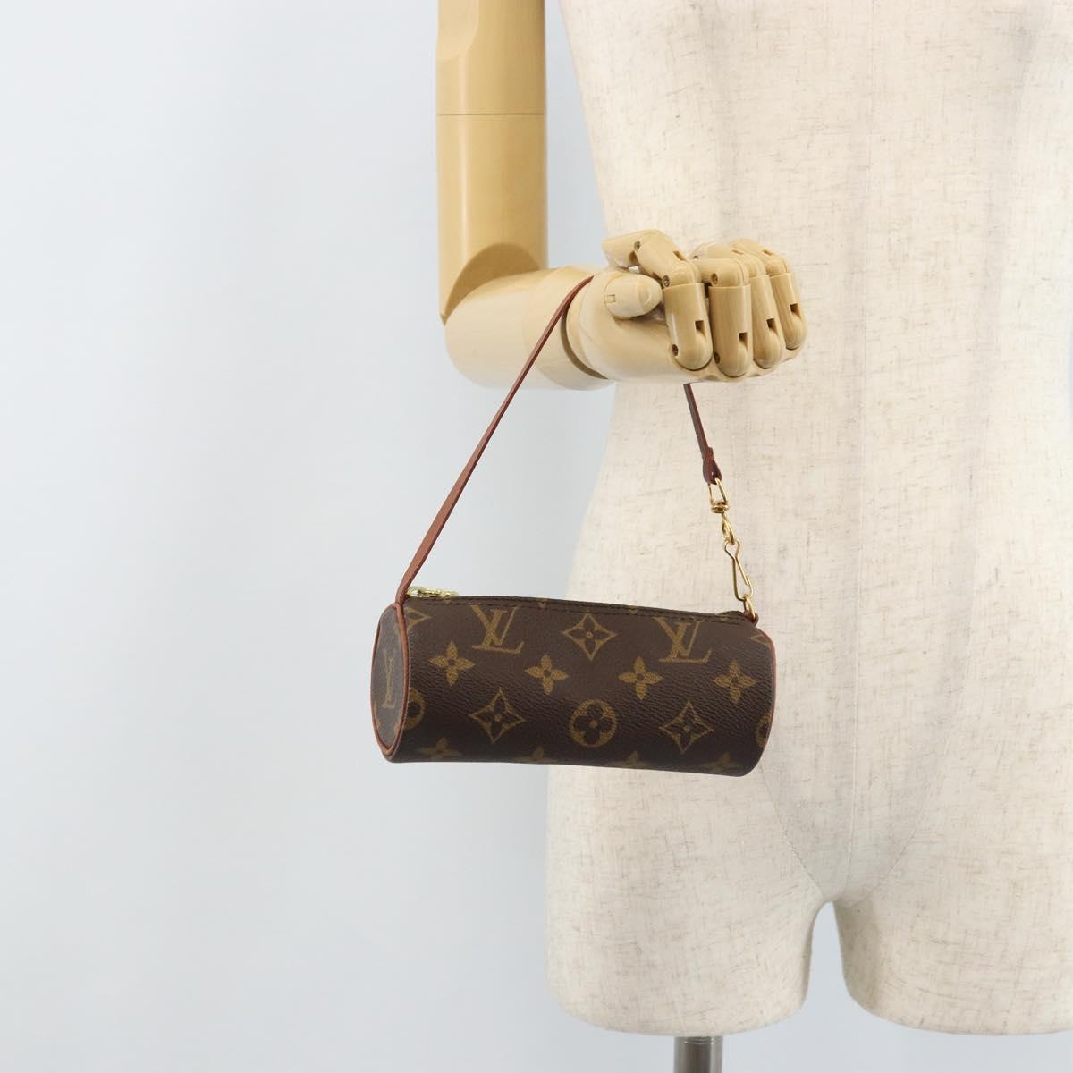 LOUIS VUITTON Monogram Papillon Pouch LV Auth LNZ580