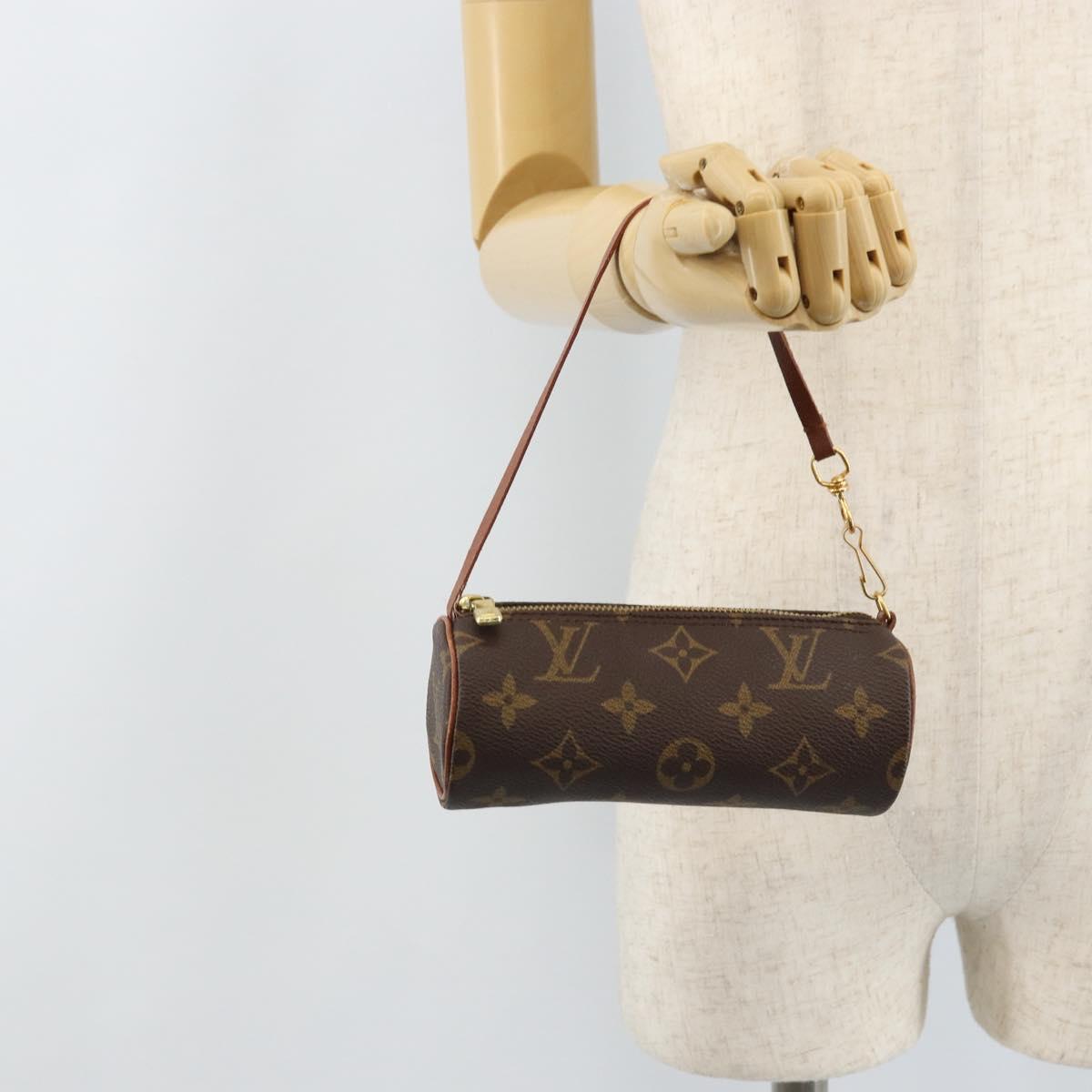 LOUIS VUITTON Monogram Papillon Pouch LV Auth LNZ584