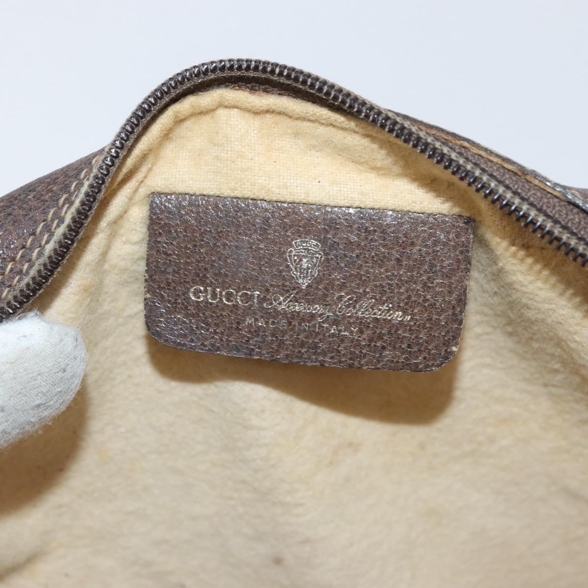 GUCCI GG Supreme Web Sherry Line Bag PVC Beige Gold 67 02 004 Auth LNZ594
