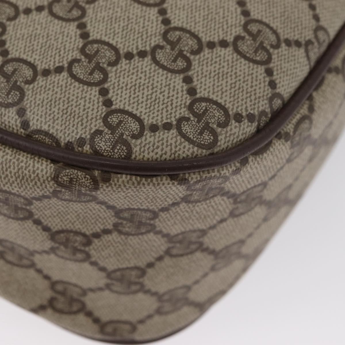 GUCCI GG Supreme Web Sherry Line Bag PVC Beige Gold 89 02 032 Auth LNZ595