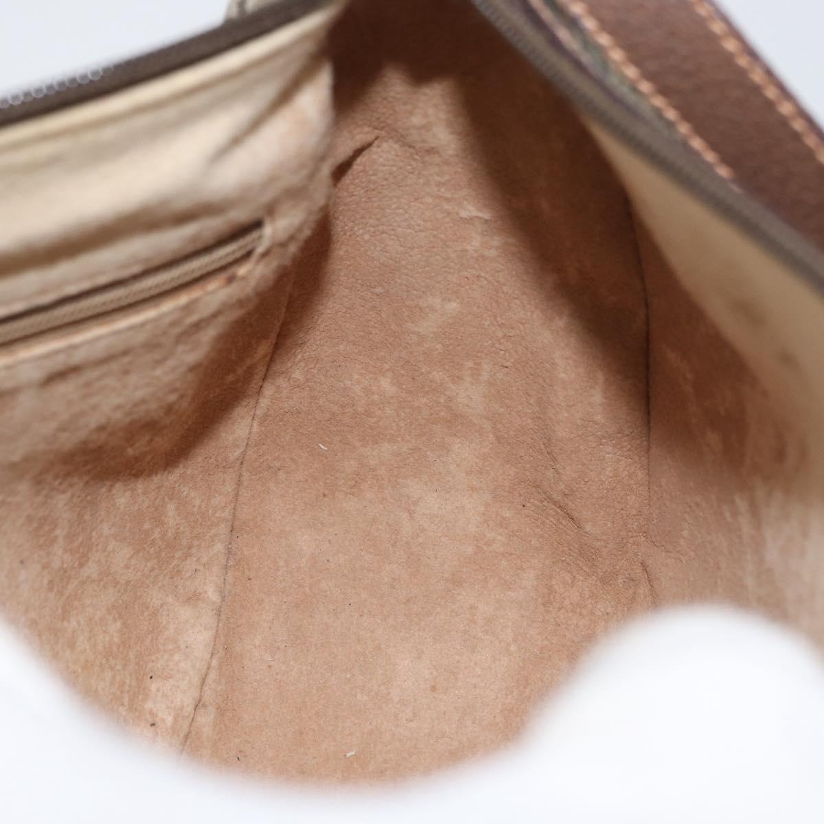 GUCCI GG Supreme Web Sherry Line Bag PVC Beige Gold 89 02 032 Auth LNZ595