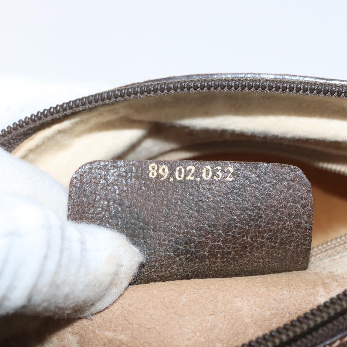 GUCCI GG Supreme Web Sherry Line Bag PVC Beige Gold 89 02 032 Auth LNZ595