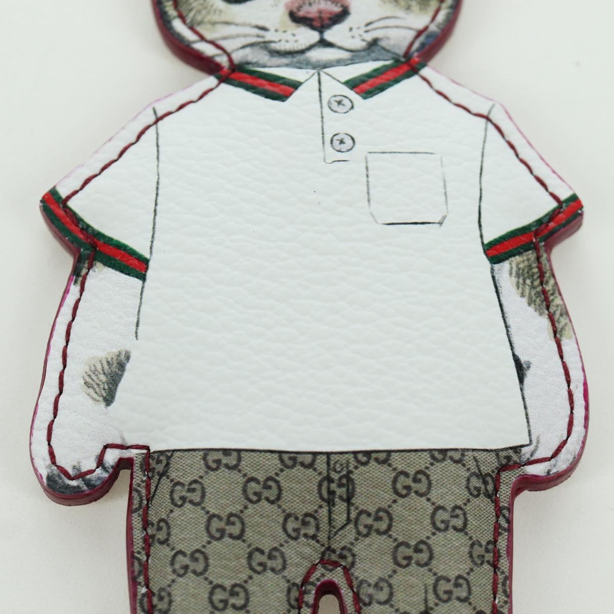 GUCCI GG Supreme Boris Yuko Higuchi Charm PVC Beige Auth LNZ613SM