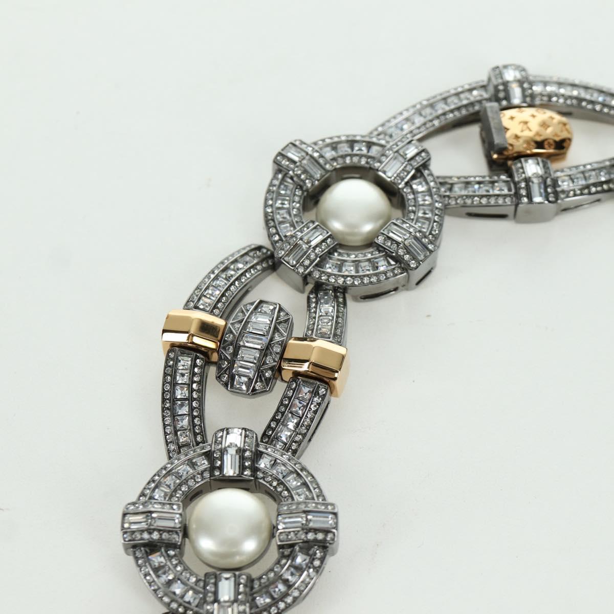 LOUIS VUITTON Collier LV Windsor metal Silver Tone MP2199 LV Auth LNZ615SM