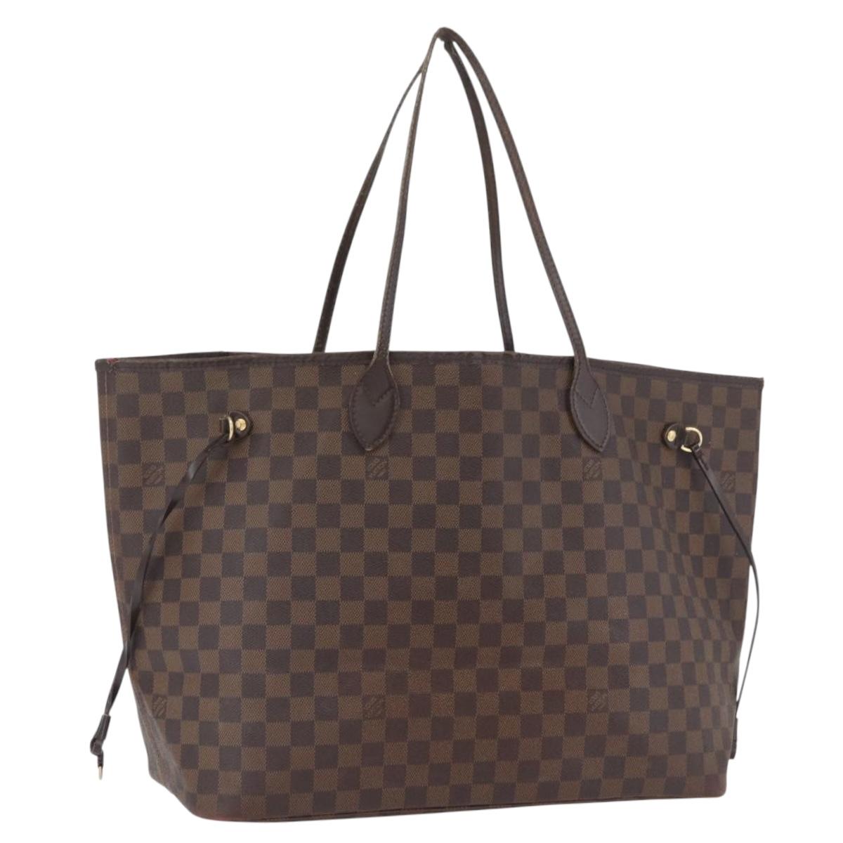 LOUIS VUITTON Damier Ebene Neverfull GM Tote Bag N51106 LV Auth LNZ627