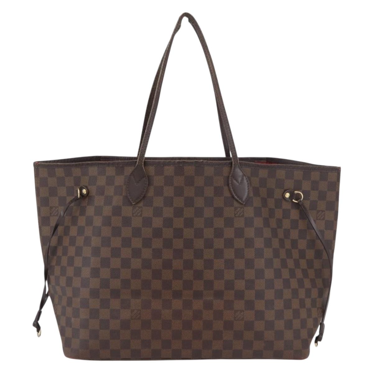 LOUIS VUITTON Damier Ebene Neverfull GM Tote Bag N51106 LV Auth LNZ627