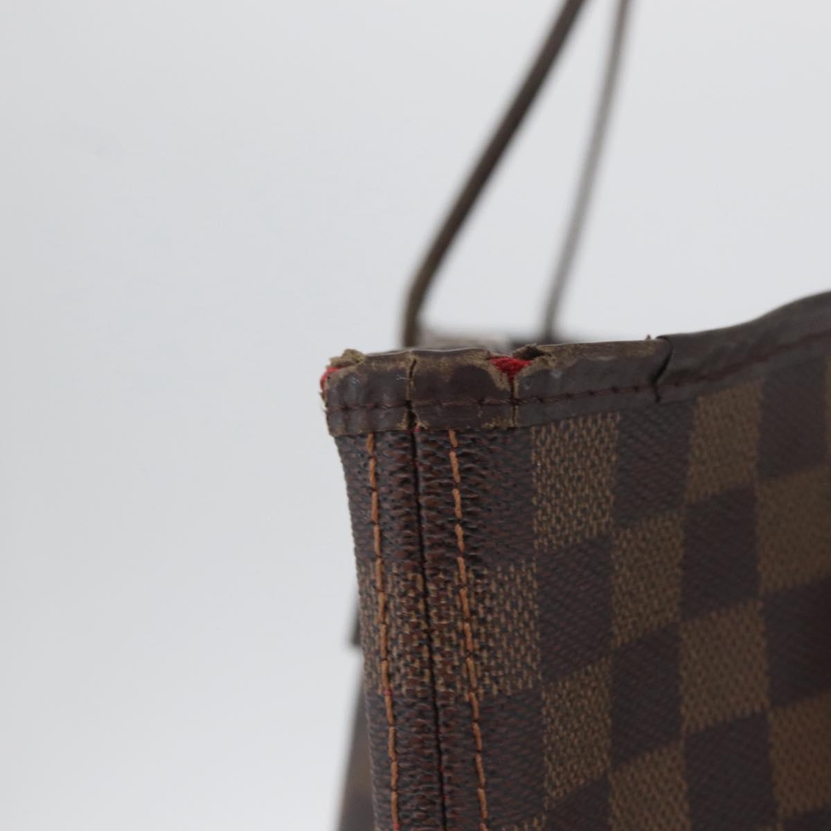 LOUIS VUITTON Damier Ebene Neverfull GM Tote Bag N51106 LV Auth LNZ627