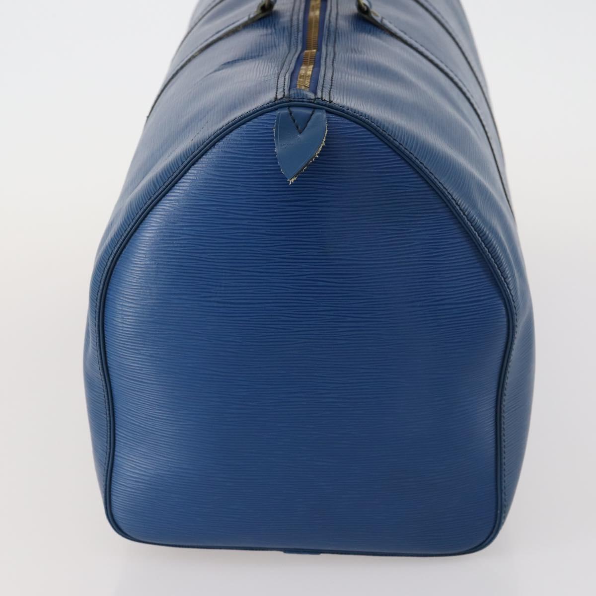 LOUIS VUITTON Epi Keepall 55 Boston Bag Toledo Blue M42955 LV Auth LNZ652A