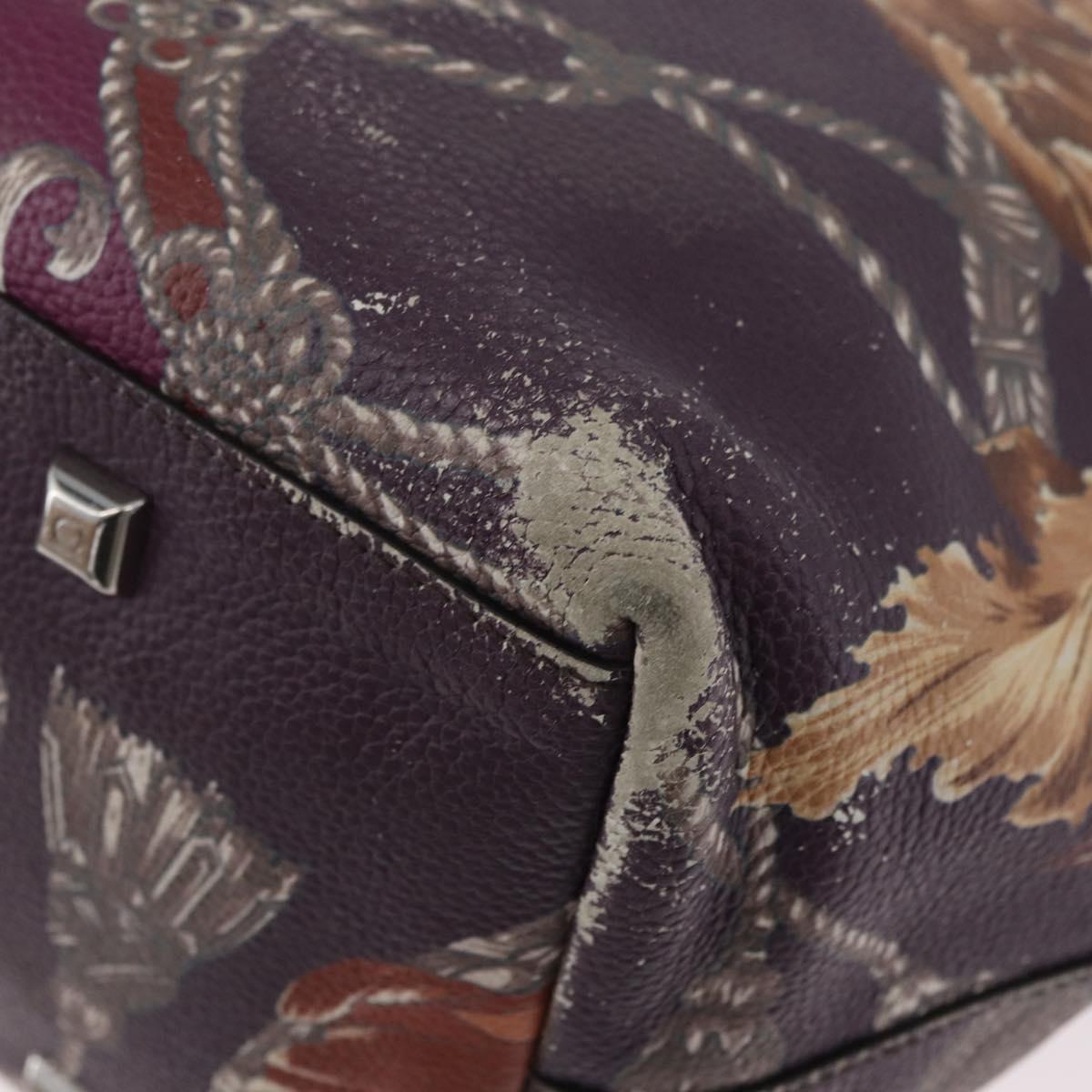 Salvatore Ferragamo Gancini Tote Bag Leather Multicolor Silver Auth LNZ658