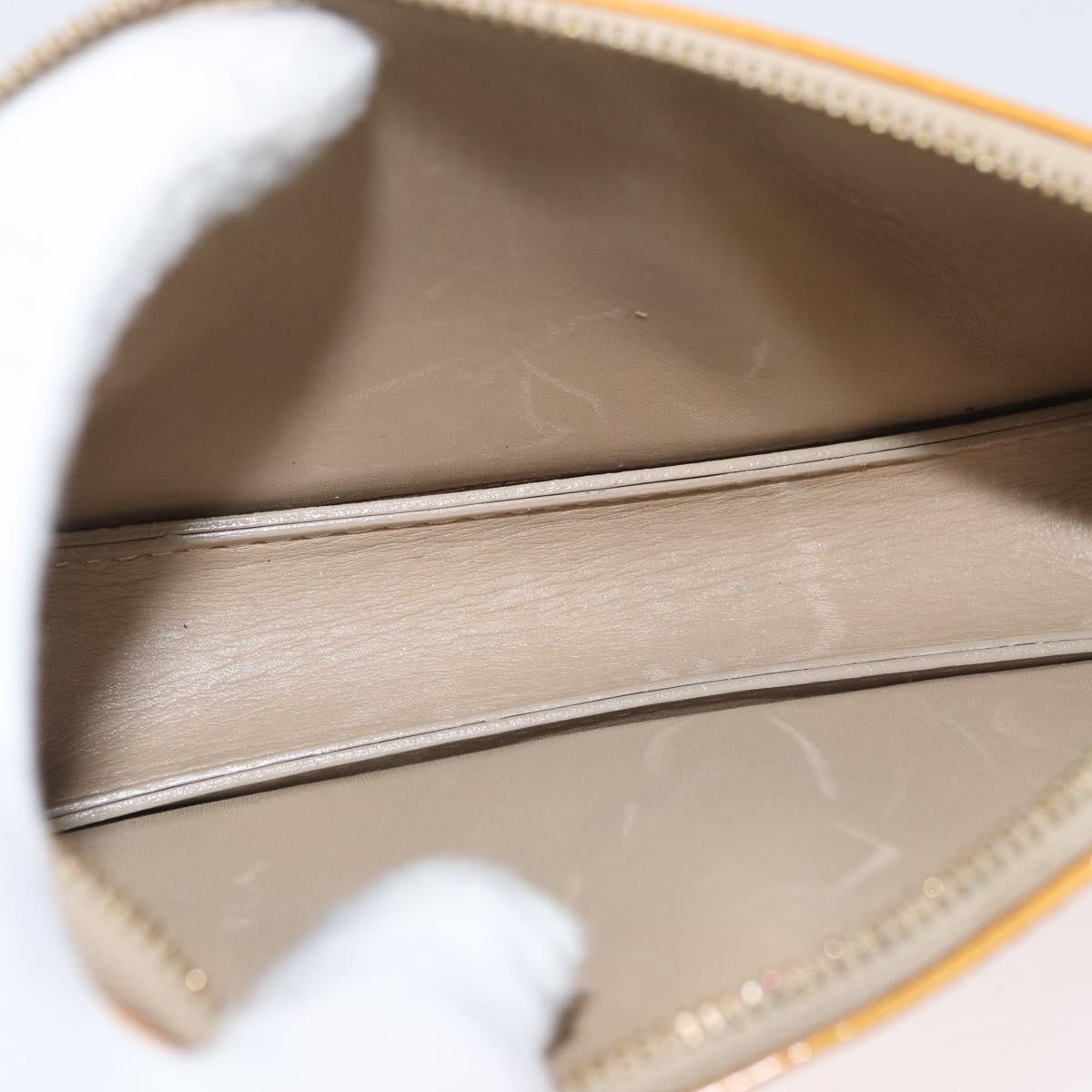 LOUIS VUITTON Monogram Vernis Lexington Pouch Beige M91010 LV Auth LNZ662