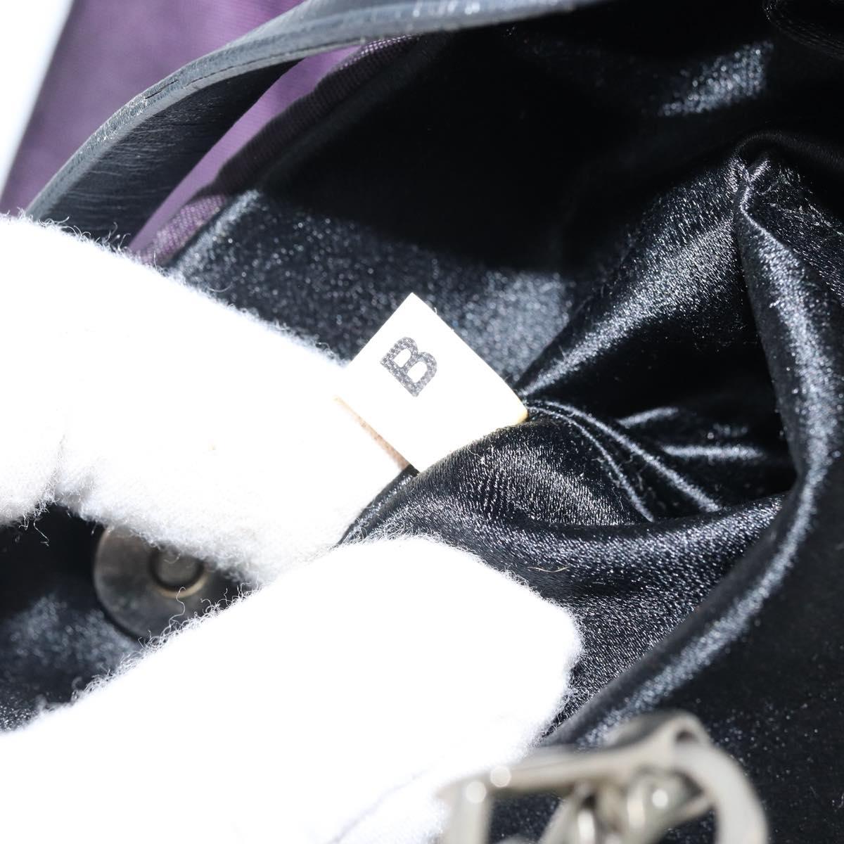 PRADA Accessory Pouch Nylon Purple Silver Auth LNZ663